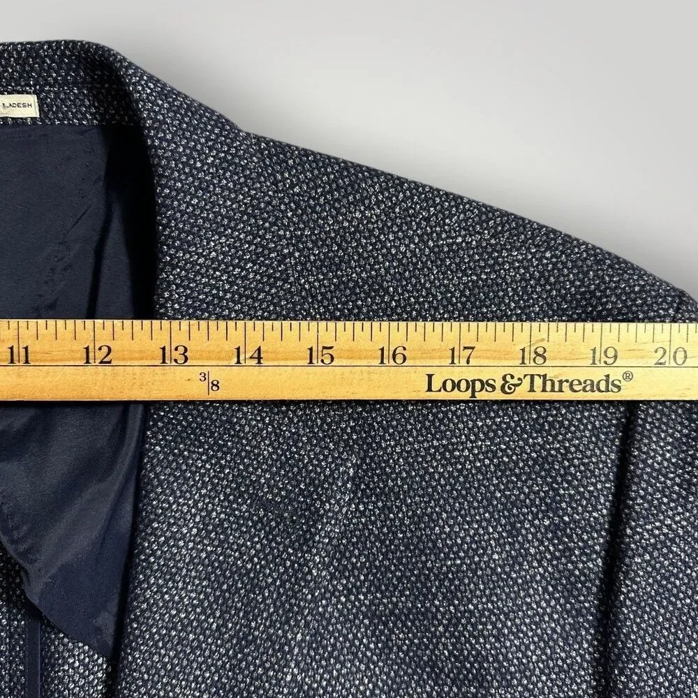 JOSEPH ABBOUD Mens Blazer Sport Coat Two Button Jacket 50R Wool Blend Navy
